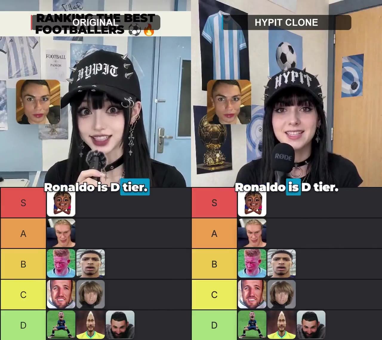 Football GOAT ranking remix