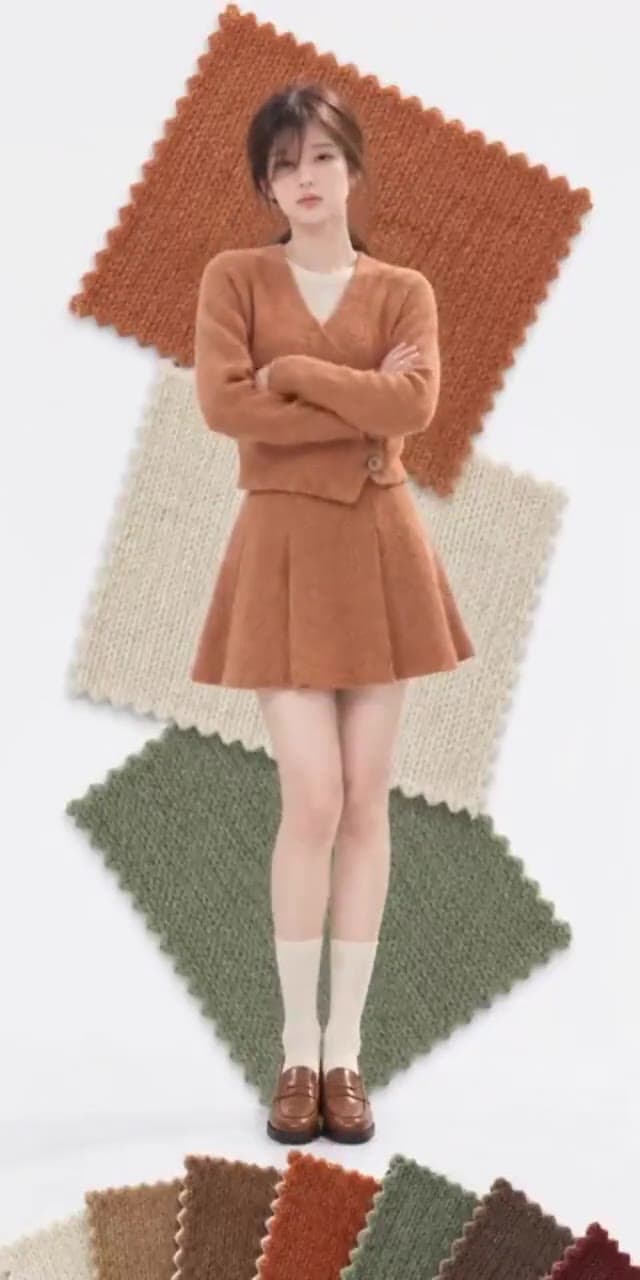 Colour-card outfit changes